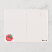 Tomaten-Wasserfarbe-Mittelmeer-Sommer-Pattern Postkarte (Rückseite)