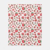 Tomaten-Wasserfarbmuster Fleecedecke (Vorderseite)