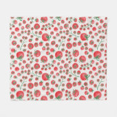Tomaten-Wasserfarbmuster Fleecedecke (Vorderseite (Horizontal))