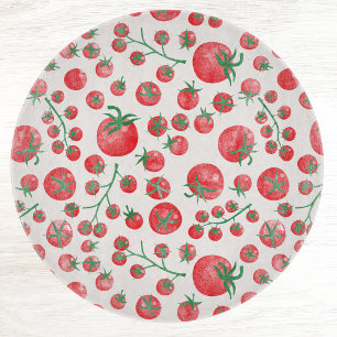 Tomaten-Wasserfarbmuster Schneidebrett