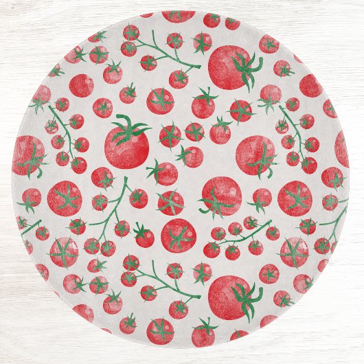 Tomaten-Wasserfarbmuster Schneidebrett