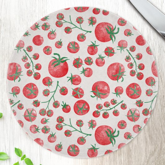 Tomaten-Wasserfarbmuster Schneidebrett