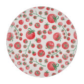 Tomaten-Wasserfarbmuster Schneidebrett (Vorderseite)