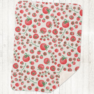 Tomaten-Wasserfarbmuster Sherpadecke