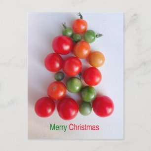 Tomaten-Weihnachtsbaum-Postkarte 2016 Feiertagspostkarte