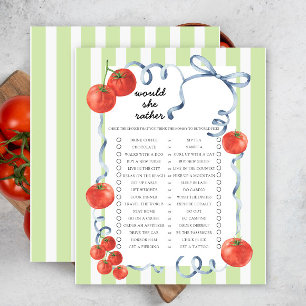 Tomaten-Würde-sie-vielmehr-Baby-Shower-Spiel