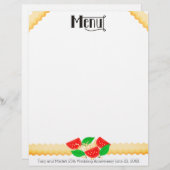 Tomatenbasilikum lasagna pasta menu letterhead (Vorne/Hinten)