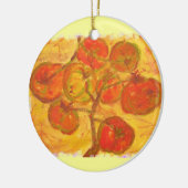 Tomatencluster Aquarell Keramik Ornament (Links)