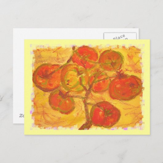 Tomatencluster Aquarell Postkarte (Vorne/Hinten)