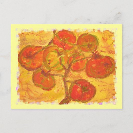 Tomatencluster Aquarell Postkarte (Vorderseite)