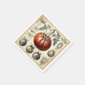 Tomatendiagramm Vintag Serviette (Ecke)