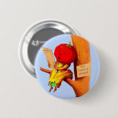 Tomatenführerin mit viktorianischer Visitenkarte Button (Vorne & Hinten)