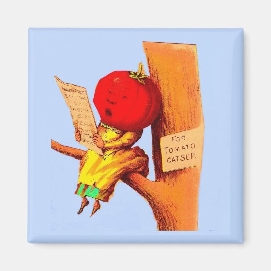 Tomatenführerin mit viktorianischer Visitenkarte Magnet (Vorne)