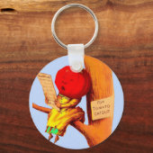 Tomatenführerin mit viktorianischer Visitenkarte Schlüsselanhänger (Vorderseite)