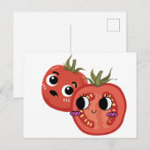 Tomatengaffel postkarte (Vorne/Hinten)