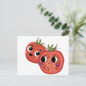 Tomatengaffel postkarte (Stehend Vorderseite)