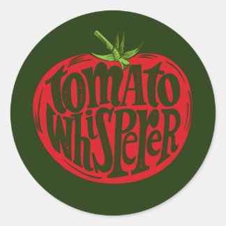Tomatengarten Gemüsepflanze Zeichnend Gartenkarte Runder Aufkleber