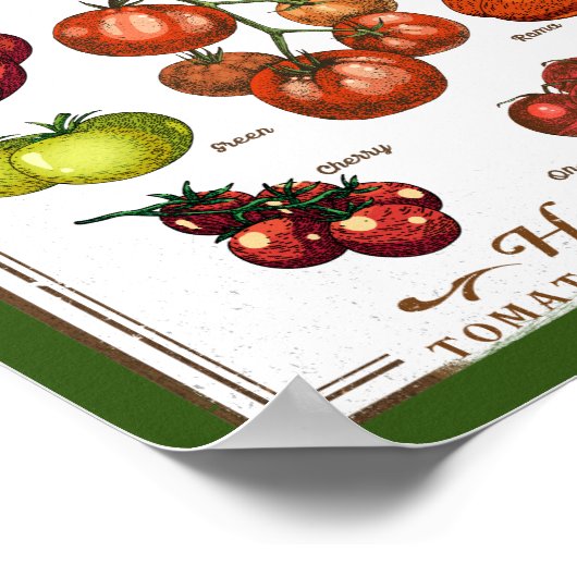 Tomatengärtner, Gemüsekartoffelgarten Poster (Ecke)