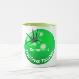 Tomatengebratene grüne Tomaten niedlichen Sommer Tasse