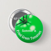 Tomatengebratene grüne Tomaten niedlicher Sommer Button (Vorne & Hinten)