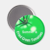 Tomatengebratene grüne Tomaten niedlicher Sommer Magnet (Vorderseite/Rückseite)