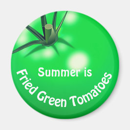 Tomatengebratene grüne Tomaten niedlicher Sommer Magnet