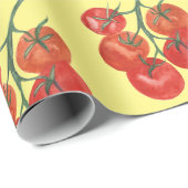 Tomatengeschenk Verpackung Aquarellgelb Geschenkpapier (Rolleneckpunkt)