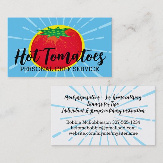 Tomatenkarte Visitenkarte (Vorne/Hinten)