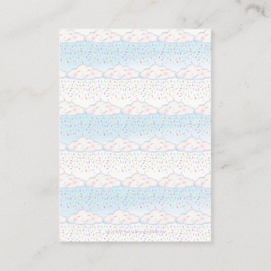 Tomatenkarten für das Sprinkle-Cloud-Windeln Begleitkarte (Rückseite)