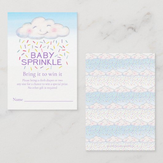 Tomatenkarten für das Sprinkle-Cloud-Windeln Begleitkarte (Vorne/Hinten)