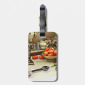 Tomatenkartoffeln auf Zähler Gepäckanhänger (Rückseite vertikal)