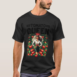 Tomatenkönigin-Pflanze Fruchtgarten Veganer Tomate T-Shirt