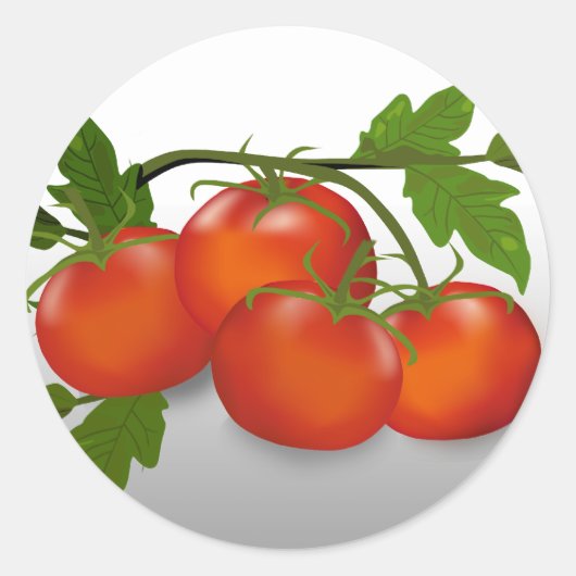 Tomatenkonservenaufkleber Runder Aufkleber (Vorderseite)
