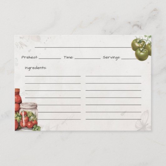 Tomatenkopfkarte Begleitkarte (Vorderseite)