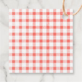 Tomatenküppel, hausgemacht mit karierten Mustern Geschenkanhänger (Rückseite)