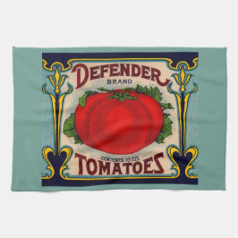Tomatenmarke Defender der 1910er Jahre Geschirrtuch