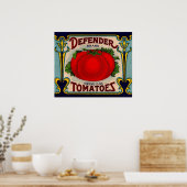 Tomatenmarke Defender der 1910er Jahre Poster (Küche)