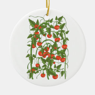 Tomatenmuster Keramik Ornament
