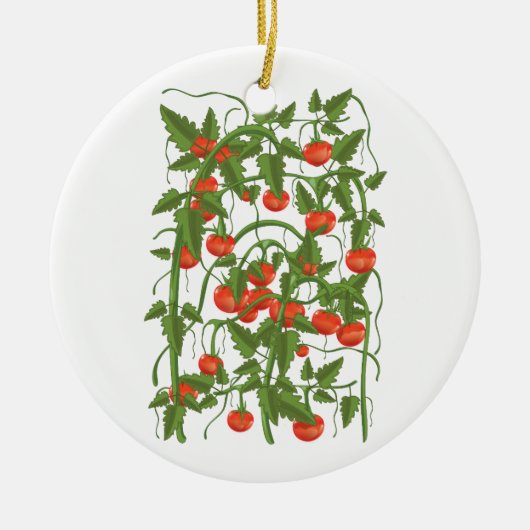 Tomatenmuster Keramik Ornament (Vorne)