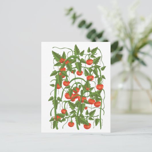 Tomatenmuster Postkarte (Stehend Vorderseite)