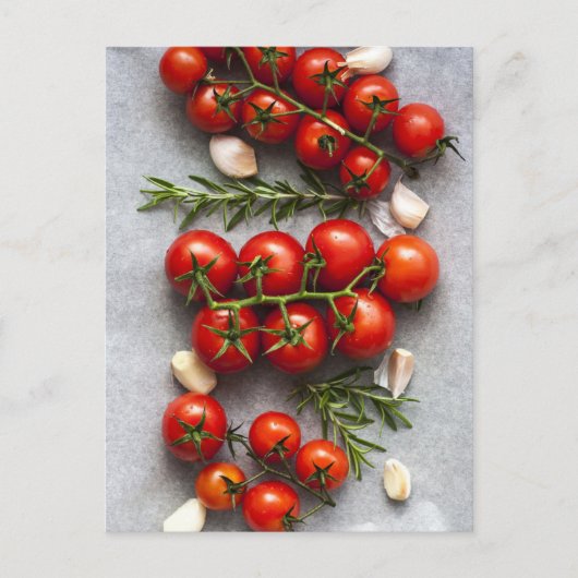 Tomatenpflanzenkarte Postkarte (Vorderseite)