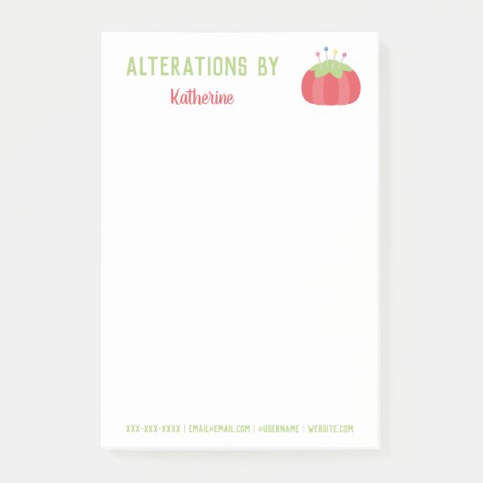 Tomatenpolster Niedliches Nähen Handgefertigt Post-it Klebezettel (Vorderseite)