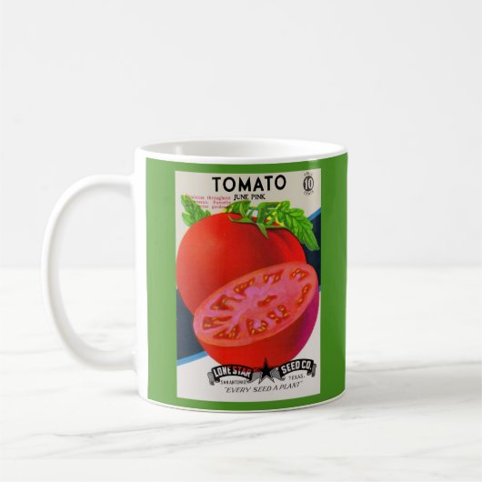 Tomatenprint der 1950er Jahre Kaffeetasse (Links)