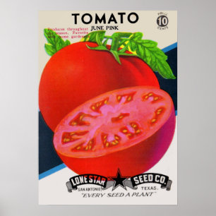 Tomatenprint der 1950er Jahre Poster