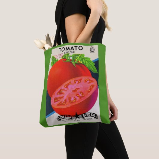 Tomatenprint der 1950er Jahre Tasche (Von Nahem)