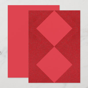 Tomatenrote geometrische Duo-Karte – Anpassbar Save The Date