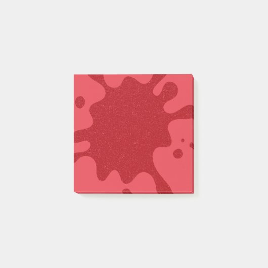 Tomatenrote Splash Post-it®-Notizen nach Maß Post-it Klebezettel (Vorderseite)