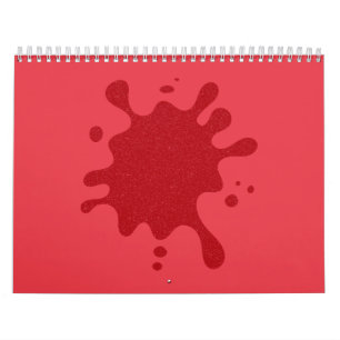 Tomatenroter Splash Custom Wall Calendar Kalender