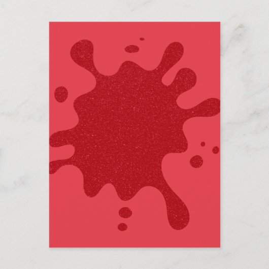 Tomatenroter Splash Semi-Gloss-Postkarte - Anpasse Postkarte (Vorderseite)