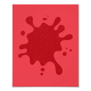 Tomatenrotes Spritzkunstposter – Anpassbar Fotodruck